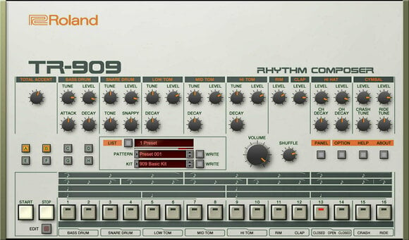 Studijski softver VST instrument Roland TR-909 Key (Digitalni proizvod) - 1