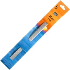 Agulha reta clássica Pony Knitting Needles 20 cm