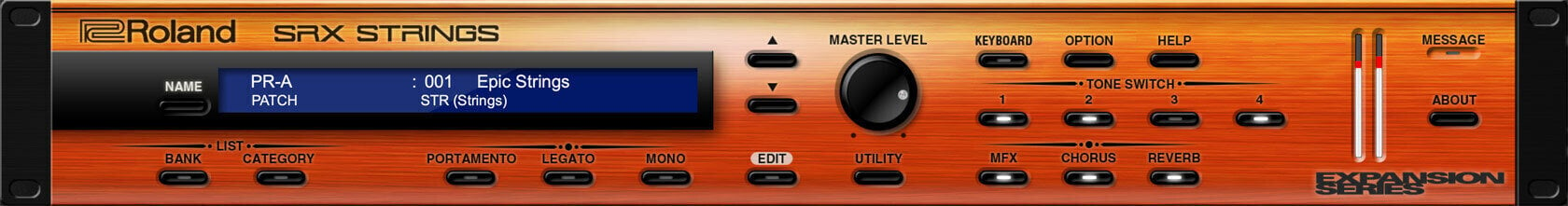 VST Instrument Studio -ohjelmisto Roland SRX STRINGS Key (Digitaalinen tuote)