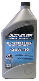 Óleo para barcos a 4 tempos Quicksilver 4-Stroke Marine Engine Oil SAE 25W-40 1 L