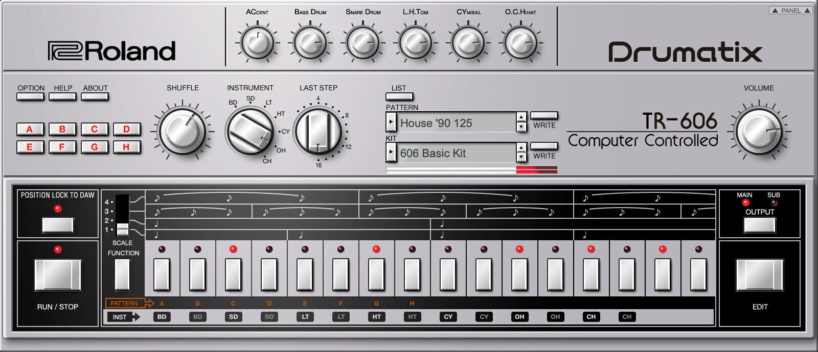 Software de estúdio de instrumentos VST Roland TR-606 Key (Produto digital)
