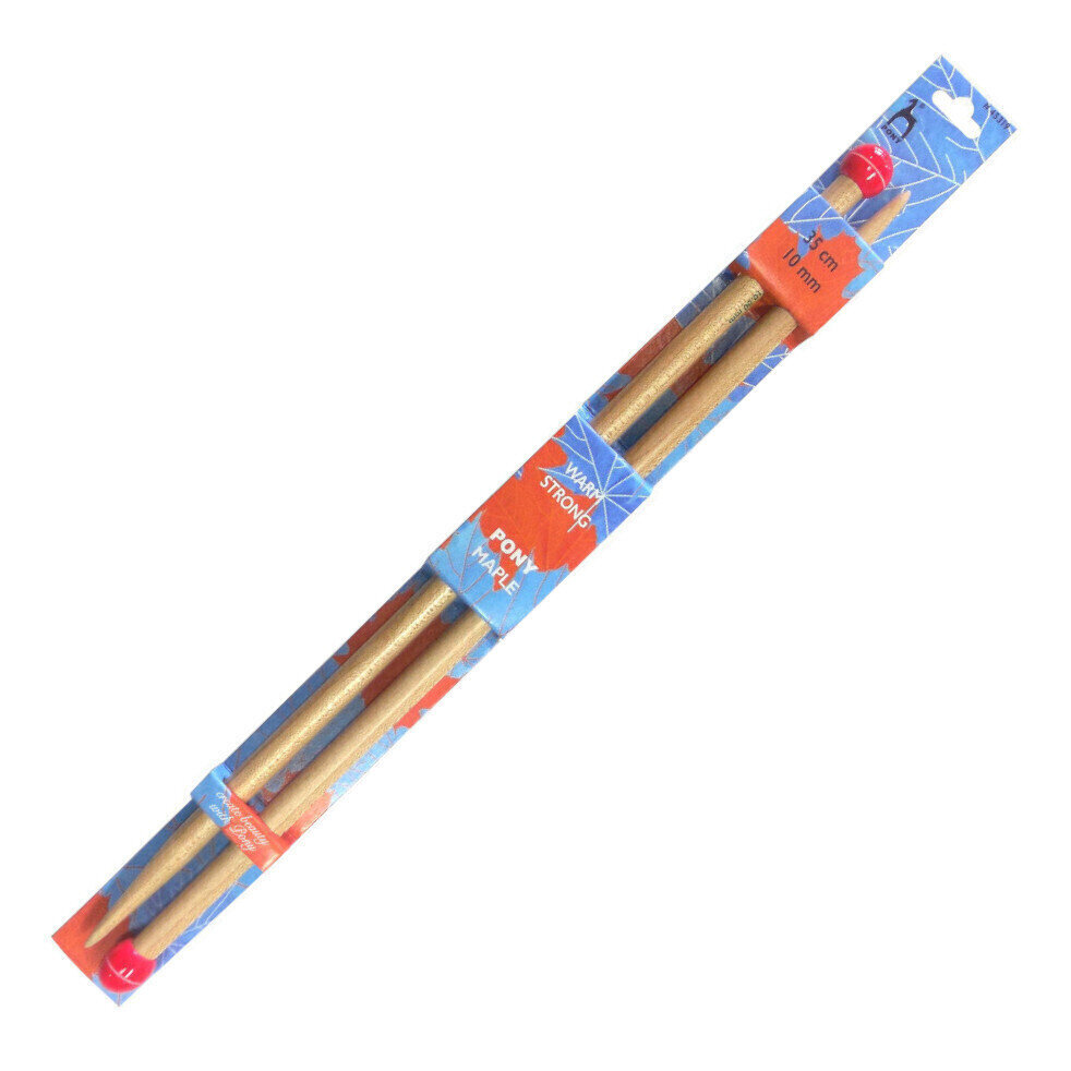 Aiguille droite classique Pony Maple Knitting Needle Aiguille droite classique 35 cm 10 mm