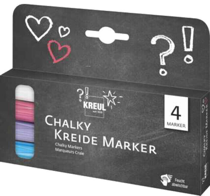 Marcador Kreul Chalk Marker Calligraphy Chalk Marker 4 un.