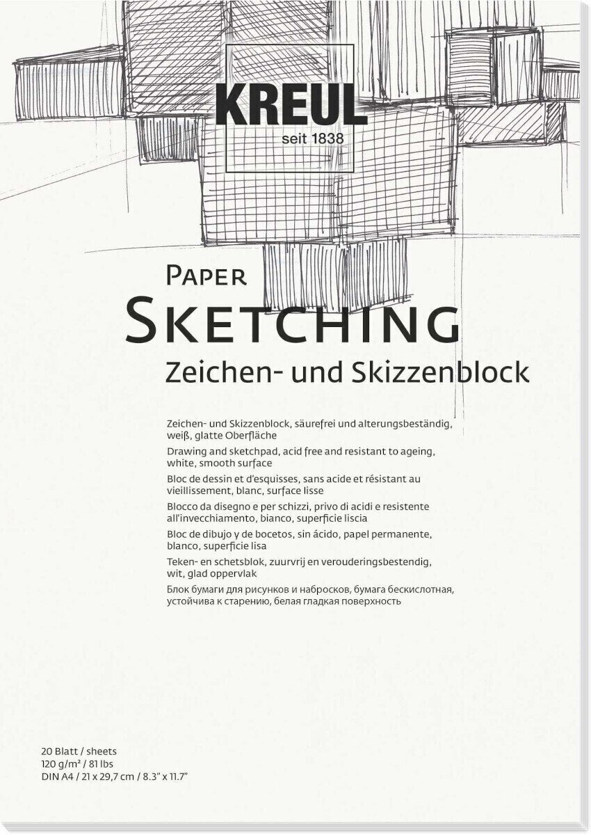 Luonnosvihko Kreul Paper Sketching A4
