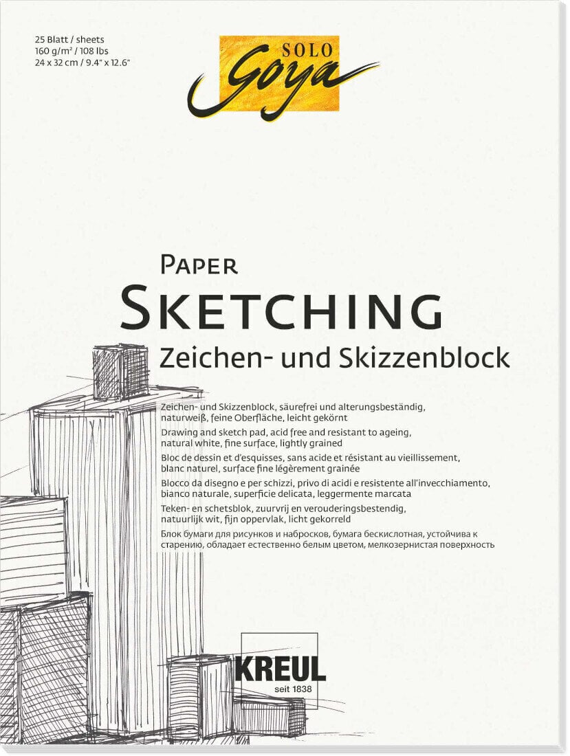 Livro de desenho Kreul Paper Sketching A5