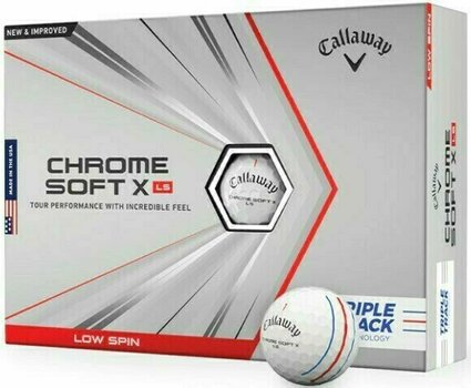 Nova loptica za golf Callaway Chrome Soft X LS White Triple Track Golf Balls - 1