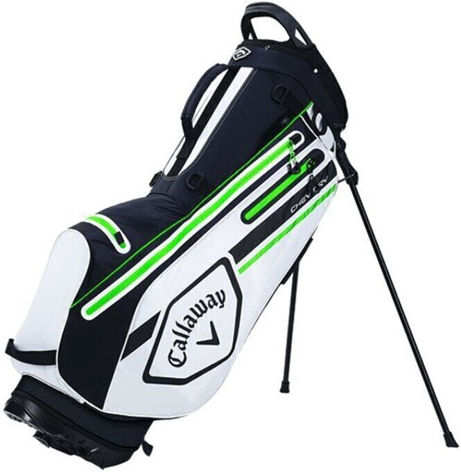 Golfbag Callaway Chev Dry White/Black/Green Golfbag