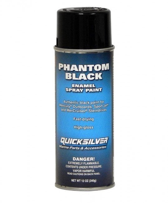 Marine Paint Quicksilver Phantom Black Spray Paint