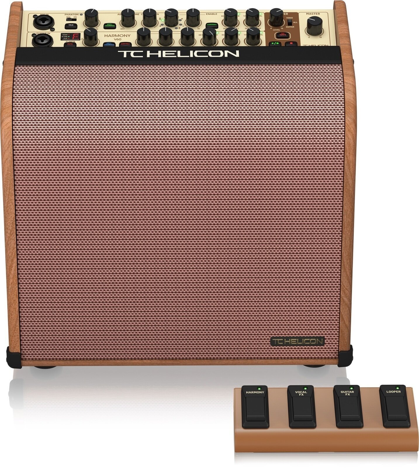 Amplificador combo para guitarra eletroacústica TC Helicon Harmony V60 Brown