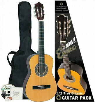 Semi-klassieke gitaar voor kinderen Encore ENC12OFT 1/2 Natural (Zo goed als nieuw) - 1
