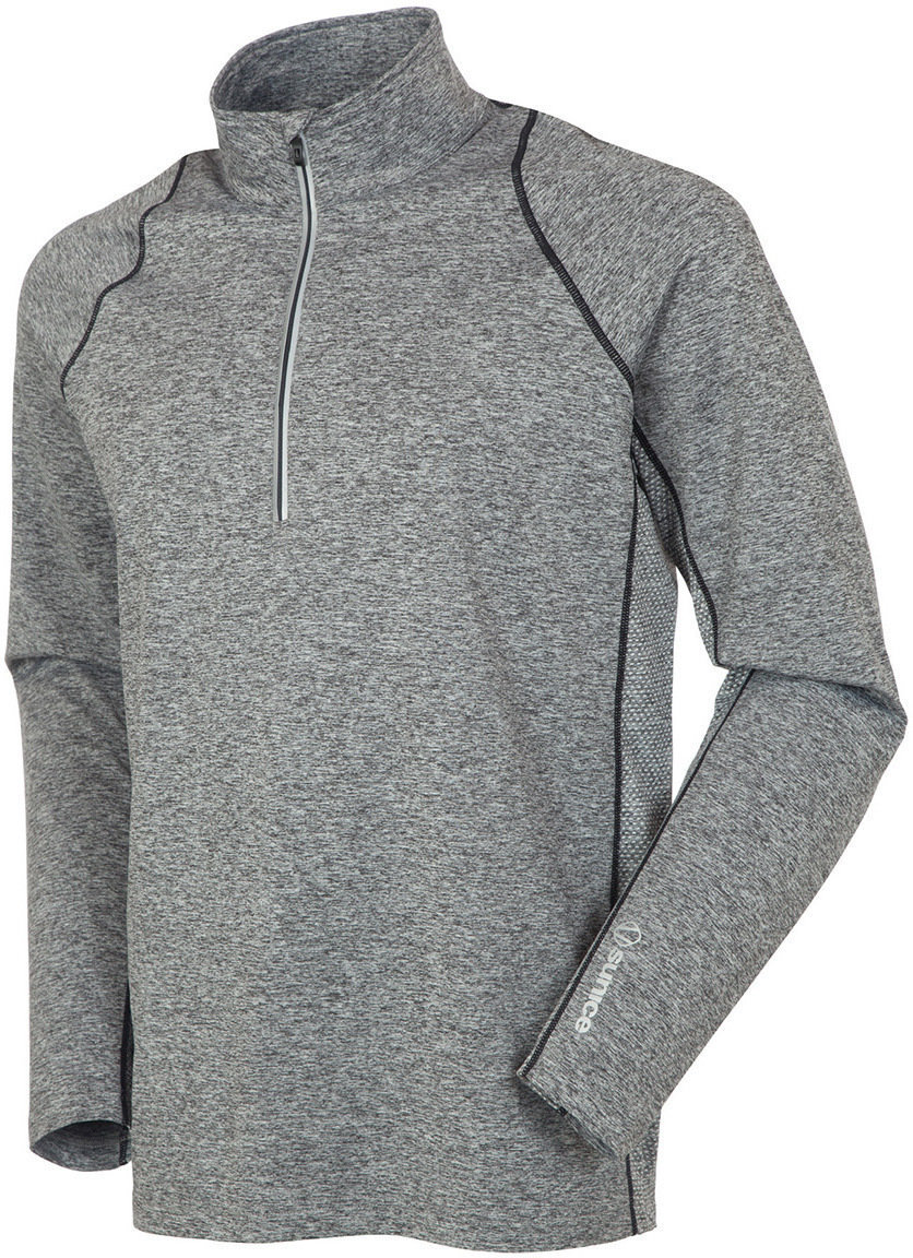 Hoodie/Sweater Sunice Tobey Lightweight 1/2 Zip Charcoal Melange/Black XL