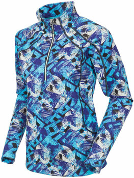 Felpa con cappuccio/Maglione Sunice Megan Superlite FX Strech Womens Sweater Violet Blue Flash Print S - 1