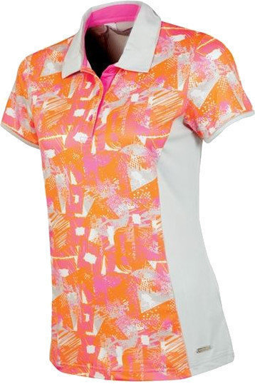 Риза за поло Sunice Abigail Printed Polo - M Oyster Flash Print/Neon Pink XS