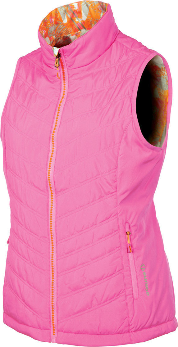 Vestă Sunice Maci Reversible Womens Vest Pink/Neon Pink Flash Print XS
