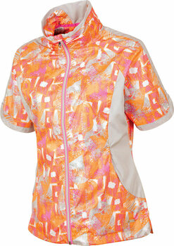 Kapuzenpullover/Pullover Sunice Women Britanny Windwear Oyster/Neon Pink Flash Print S - 1