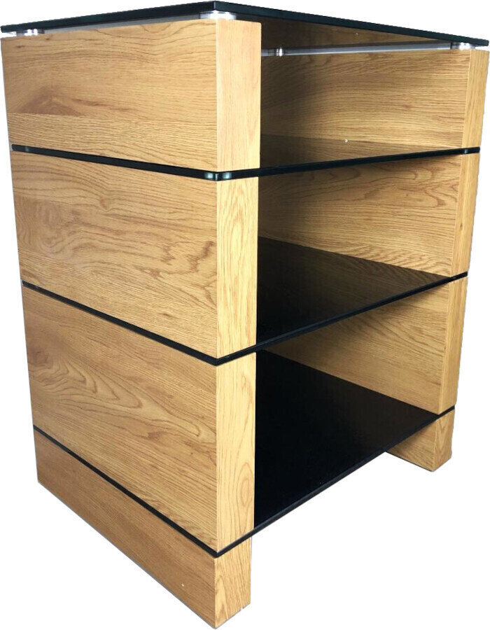 Hi-Fi / TV Asztalok Ludic Vanir Audiorack Black Oak Hi-Fi / TV Asztalok