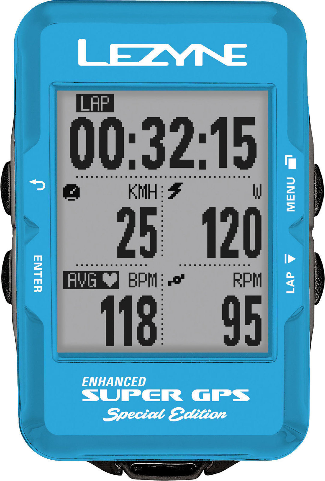 Électronique cycliste Lezyne Super GPS Blue