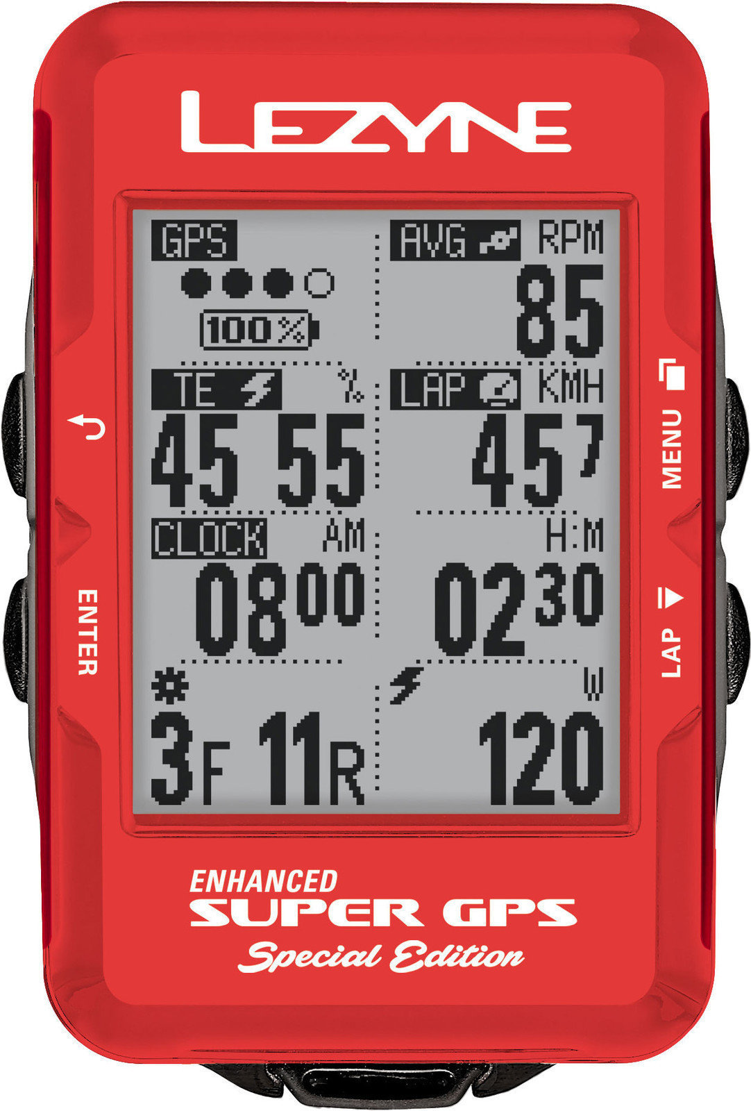 Électronique cycliste Lezyne Super GPS Red