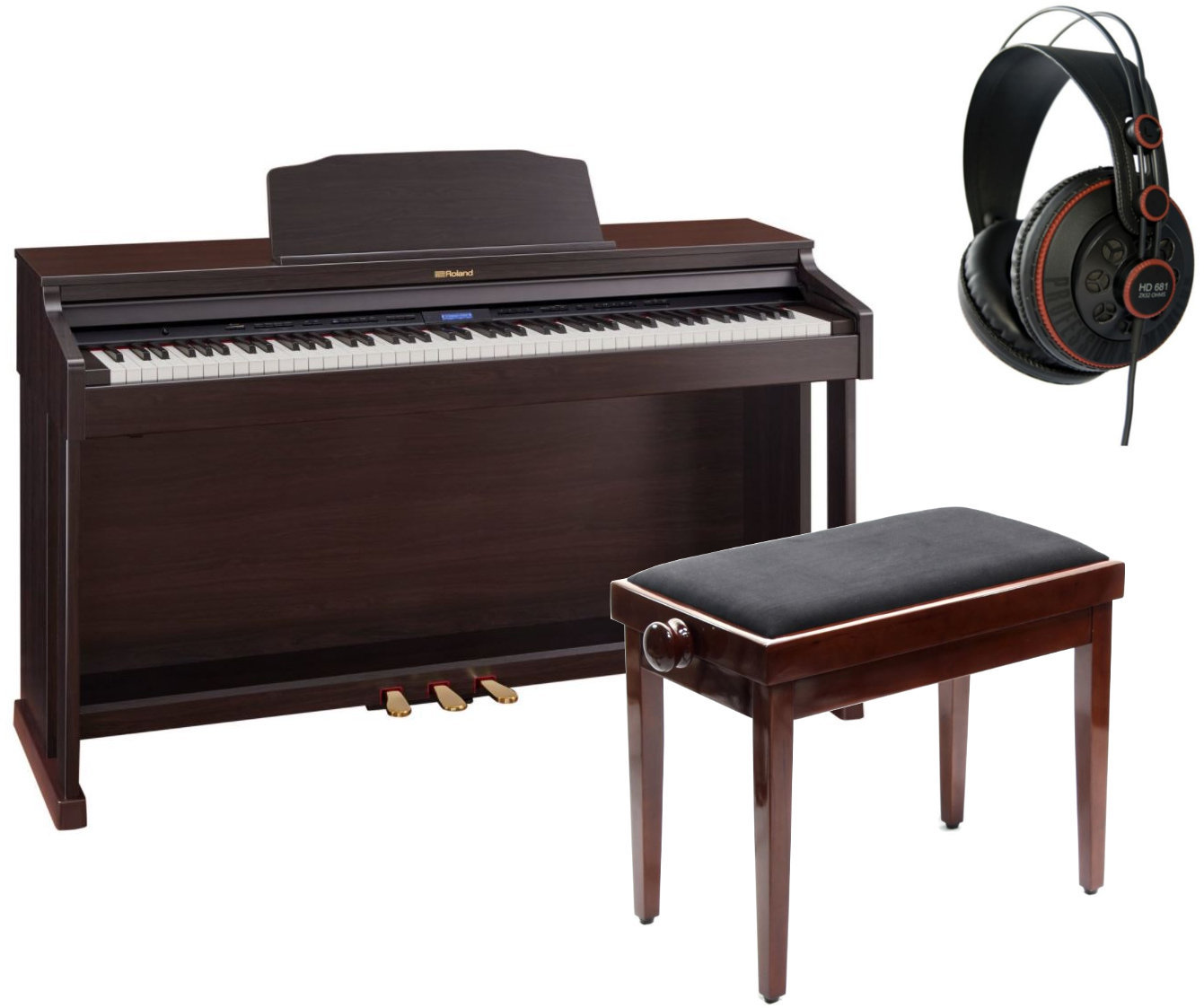 Piano numérique Roland HP-601 CR SET Contemporary Rosewood Piano numérique