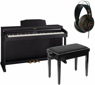 Piano digital Roland HP-601 CB SET Contemporary Black Piano digital - 1