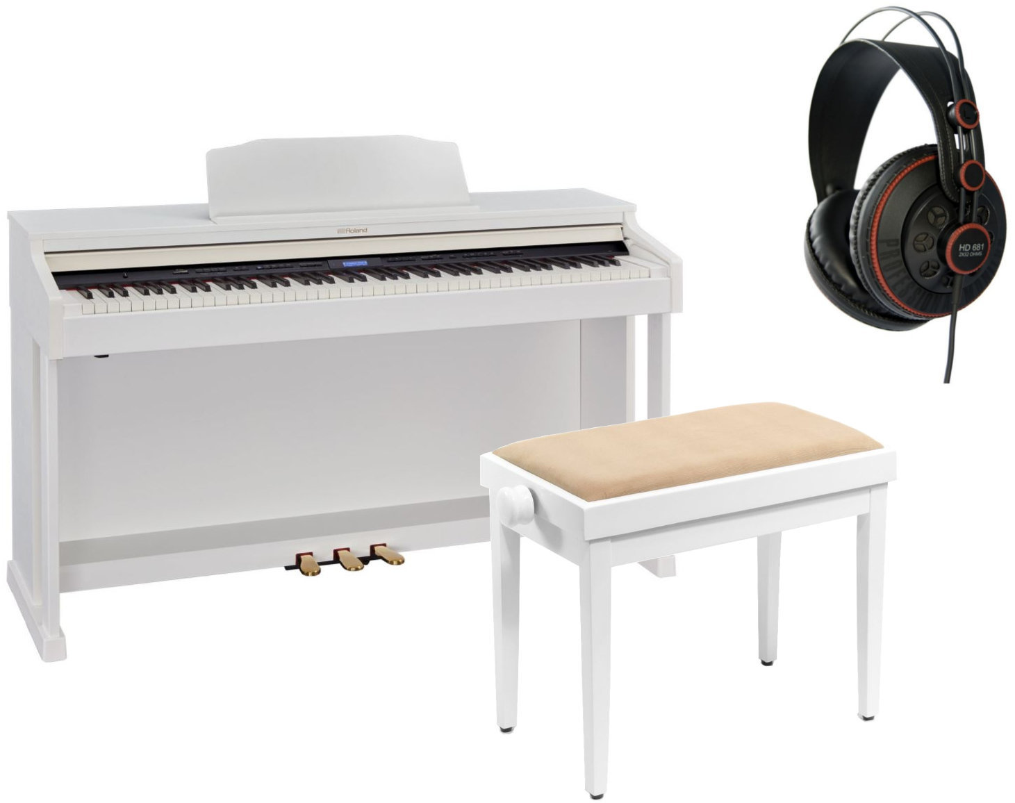 Digitale piano Roland HP-601 WH SET Wit Digitale piano