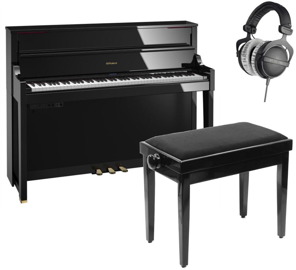 Digitális zongora Roland LX-17 PE SET Polished Ebony Digitális zongora
