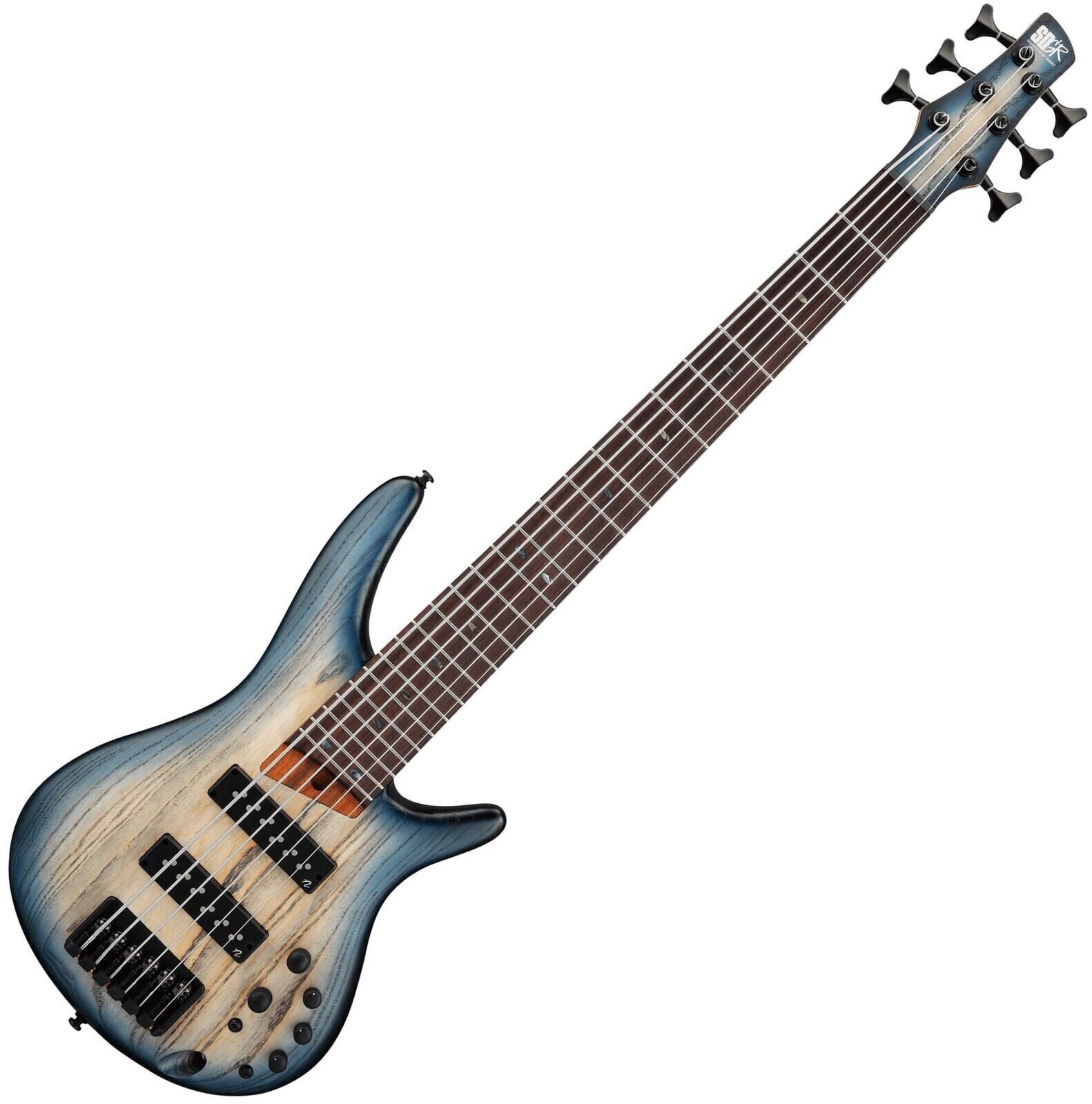 6-saitiger E-Bass, 6-Saiter E-Bass Ibanez SR606E-CTF Cosmic Blue Starburst