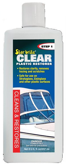 Limpiador de ventanas de barco Star Brite Clear Plastic Restorer Limpiador de ventanas de barco