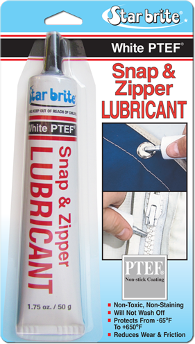 Produto de limpeza de coberturas marítimas Star Brite Snap and Zipper Lubricant