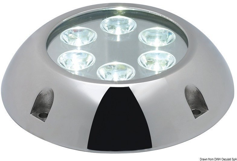 Oświetlenie do łodzi Osculati Underwater spot light with 6 white LEDs