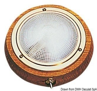 Φωτισμός Εσωτερικός Osculati Light fixture polished brass/teak 155 mm