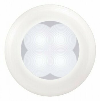 Hella Marine White LED Round Courtesy Lamp 12V Slim Line White plastic rim