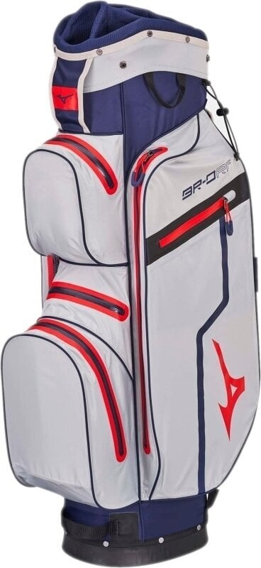 Golf Bag Mizuno BR-DRI Waterproof Blue/Silver/Red Golf Bag