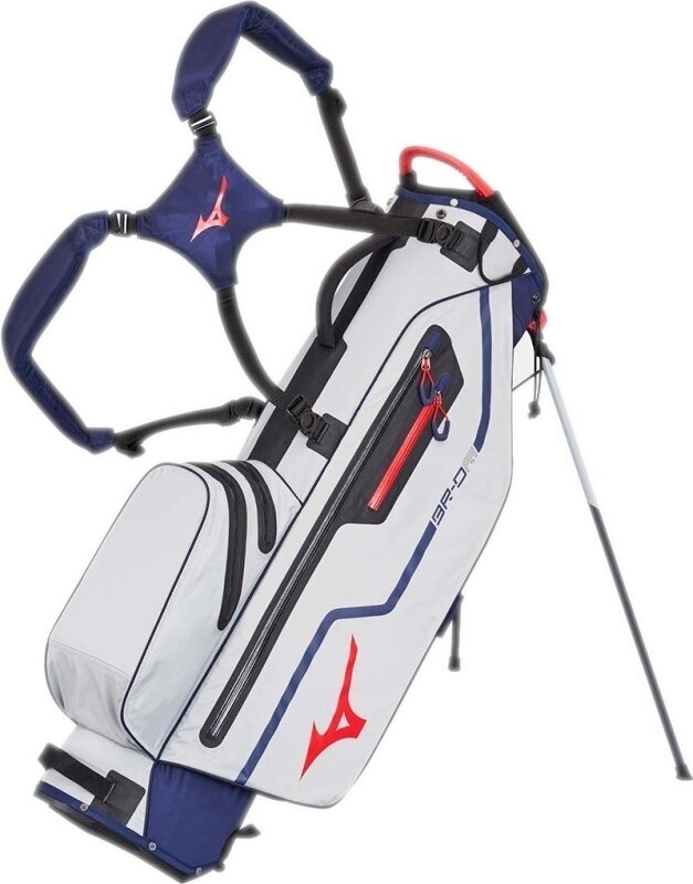 Golf torba Stand Bag Mizuno BR-DRI Waterproof Blue/Silver/Red Golf torba Stand Bag