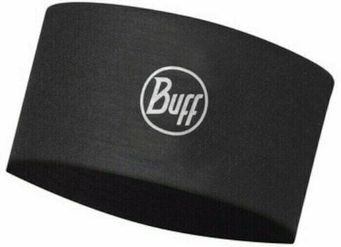 Cinta / Diadema para correr Buff CoolNet UV+ Headband Solid Black UNI Cinta / Diadema para correr - 1
