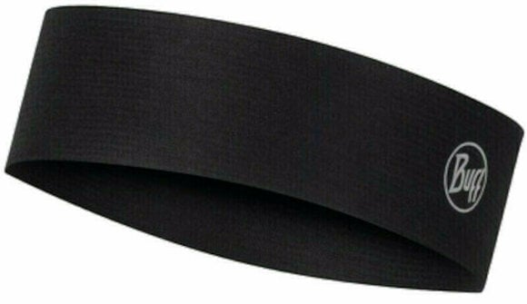 Fita de cabeça de corrida Buff CoolNet UV+ Headband Slim R-Solid Black UNI Fita de cabeça de corrida - 1