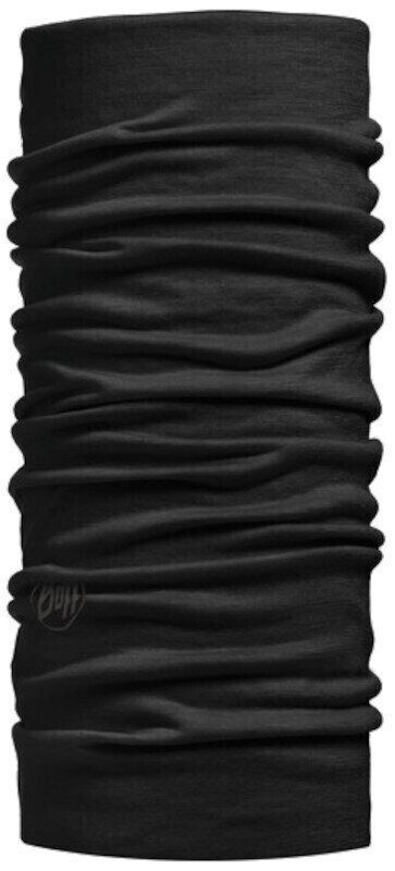 Спортен шал Buff LW Merino Wool Solid& Multi stripes Neckwear Solid Black Спортен шал