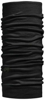 Tekaški večnamenski trak Buff LW Merino Wool Solid& Multi stripes Neckwear Solid Black Tekaški večnamenski trak - 1
