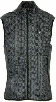 Vest J.Lindeberg Mens Surge Vest Stretch Wind Pro Black Buildning Bridges M