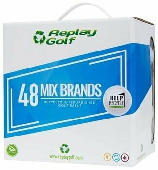 Použité golfové míče Replay Golf Mix Brands Lake Balls 48 Pack White - 1