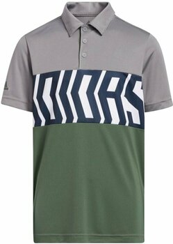 Camisa pólo Adidas Print Color Block Grey Three 7 - 8 Y Camisa pólo - 1