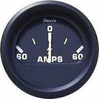 Faria Ammeter 60-0-60 Black Faria Ammeter 60-0-60 Black