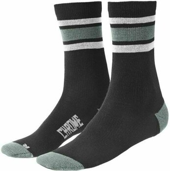 Chaussettes trekking et randonnée Chrome Merino Stripe Crew Black/Castle Rock XL Chaussettes trekking et randonnée - 1