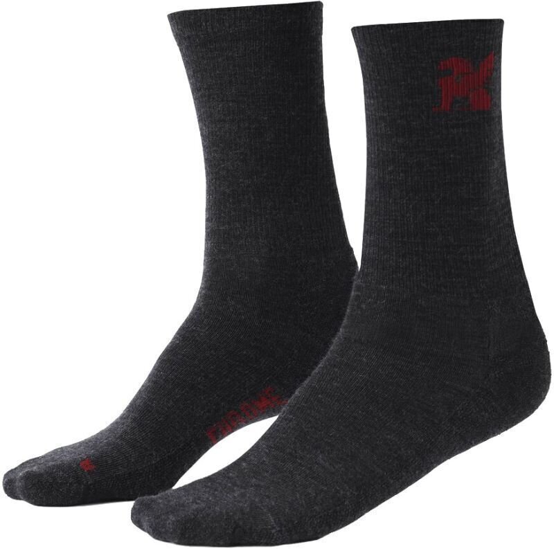 Chaussettes trekking et randonnée Chrome Merino Crew Charcoal L Chaussettes trekking et randonnée