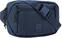 Wallet, Crossbody Bag Chrome Ziptop Waistpack Navy Blue Tonal Waistbag