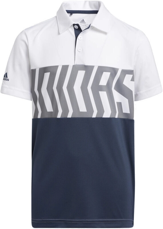 Chemise polo Adidas Print Color Block White 9 - 10 ans Chemise polo