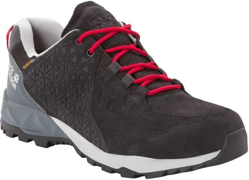 Moški pohodni čevlji Jack Wolfskin Cascade Hike LT Texapore Low Black/Red 42,5 Moški pohodni čevlji