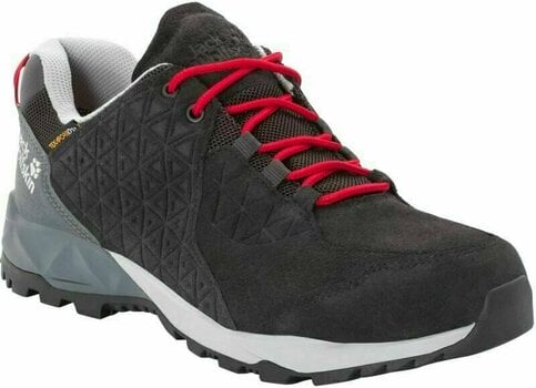 Mens Outdoor Shoes Jack Wolfskin Cascade Hike LT Texapore Low Black/Red 42,5 Mens Outdoor Shoes - 1