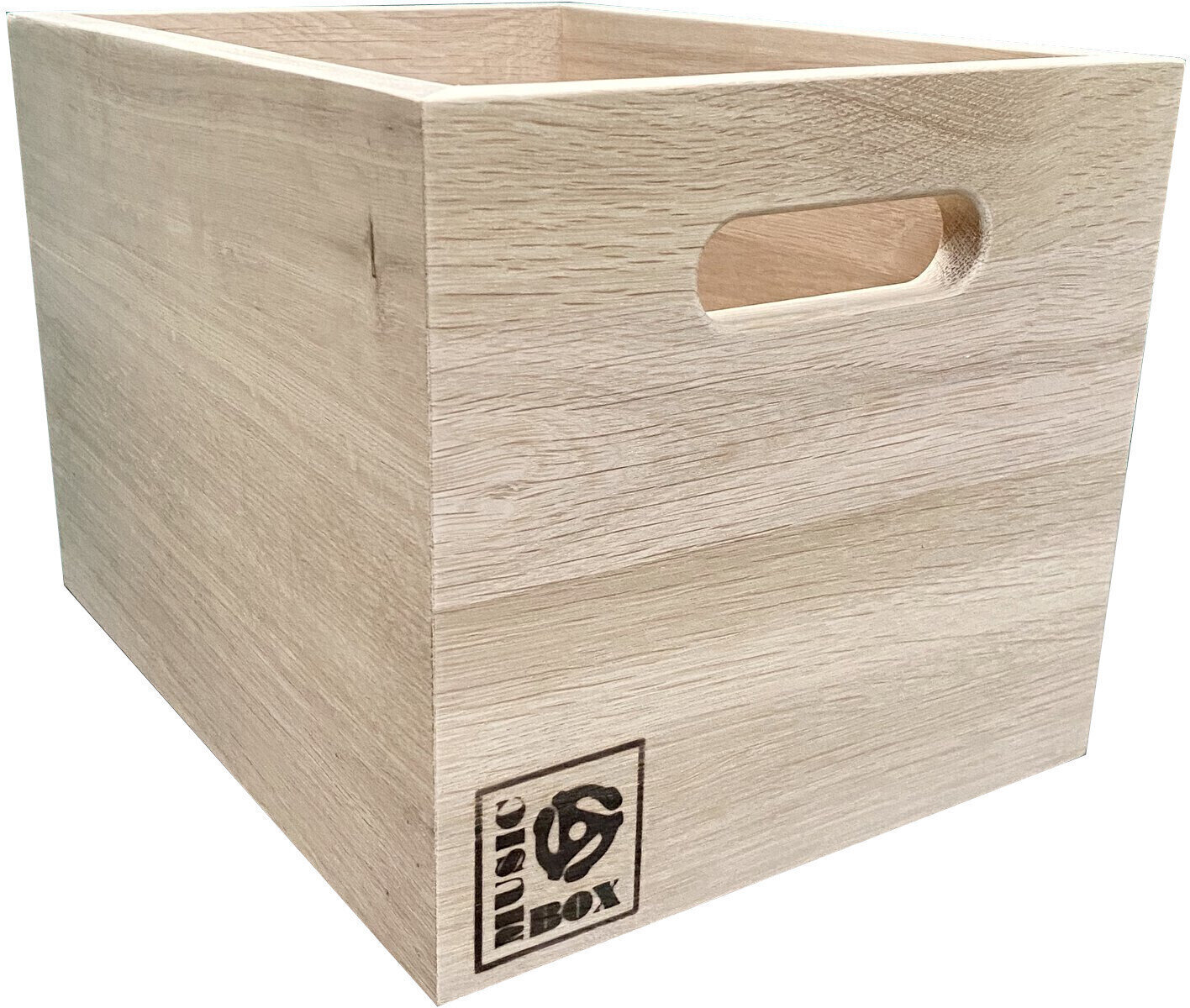 Vinyl Record Box Music Box Designs 7 inch Vinyl Storage Box- ‘Singles Going Steady' Natural Oak