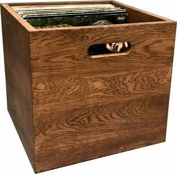 Caja de discos de vinilo Music Box Designs A Whole Lotta Rosewood (oiled)- 12 Inch Oak Vinyl Record Storage Box Caja Caja de discos de vinilo - 1